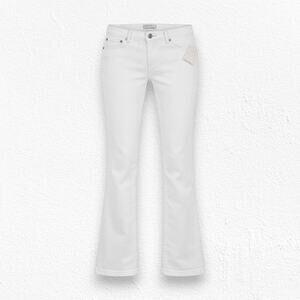 Free People Stark White Kick Flare Jeans Cropped Stretch Denim Size 28 NWT